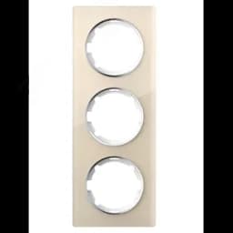 Рамка вертикальная стеклянная тройная, цвет бежевый 2234947 ССТ