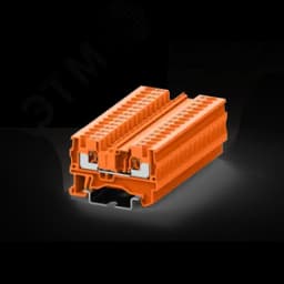 Клемма TP 1-1 проходная Push-in, сечение 4 мм. кв., оранжевая