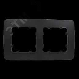 Рамка двухместная, скрытой установки, цвет черный