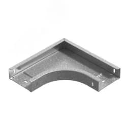 Угол горизонтальный 90 град. к лотку ПЛК 600х110, толщ. 1,5 мм, Сендзимир цинк