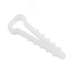 Дюбель-хомут нейлоновый прямоугольный 5-10 мм белый упаковка 100 шт., REXANT