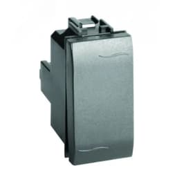 BRAVA Выключатель 1 модуль двухполюсный черный