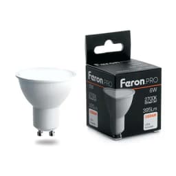 Лампа светодиодная FeronPRO LB1606 GU10 6W 2700K OSRAM LED 38086