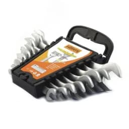 Набор ключей гаечных (рожковых) двусторонних 9 шт. (7-22) сатинированные в клипсе