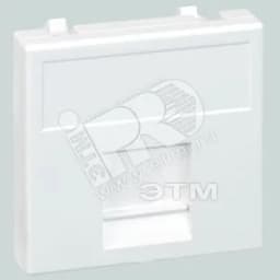 Connect Адаптер на 1 RJ45 CJ545U(FM)/ CJ546U(FM) шторка 45х45мм SС алюминий Simon