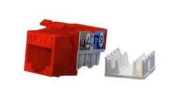 Вставка Hyperline KJ9-8P8C-C6-90-RD Keystone Jack RJ-45(8P8C)