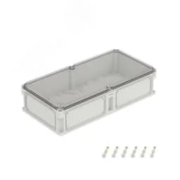Корпус IP66/IP67, 600х300х146 мм, без МП, с фланцами, прозрачная крышка H= 21 мм