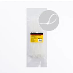 Хомут нейлоновый STEKKER NYCT36200 36x200 мм d пучка max 50 мм нагрузка 18 кг белый упаковка 100 шт 32777