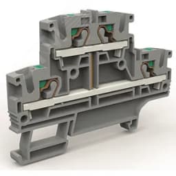 Двухярусная клемма с объединенными ярусами на 4 кв.мм