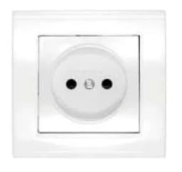 Розетка 1-м СП Бриллиант 16А IP20 без заземл. защ. шторки бел. UNIVersal 7947595