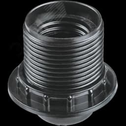 Патрон люстровый Е27 карболитовый с кольцом черный