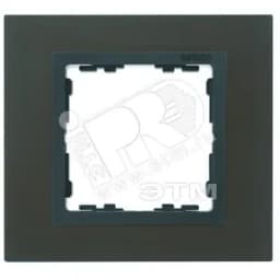 Рамка на 4 поста, S82N, свинец - графит (металл им.) Simon