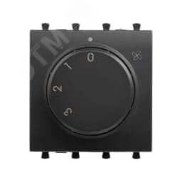 Avanti Механизм управления вентиляторами модульный, , Черный матовый, 2 модуля