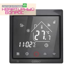Терморегулятор CALEO С936 Wi-Fi Black Lux встраиваемый, цифровой, программируемый, 3,5 кВт