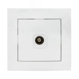 Валенсия розетка телевизионная 1-местная проходная 14дБ-240МГц белая
