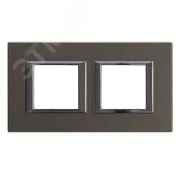 Axolute Рамка 2х2 поста 71мм горизонтальная бронза