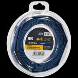 Трубка термоусадочная ТТУ нг-LS 8/4 синяя (2м/упак) IEK