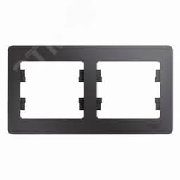 GLOSSA рамка 2-постовая горизонтальная графит Systeme Electric