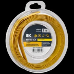 Трубка термоусадочная ТТУ нг-LS 10/5 желтая (2м/упак) IEK