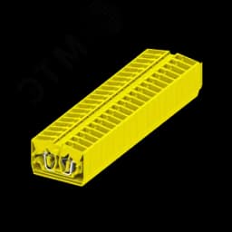 Клемма TB 1-1 промежут. фронт. подключение, сечение 2,5 мм. кв., желтый.