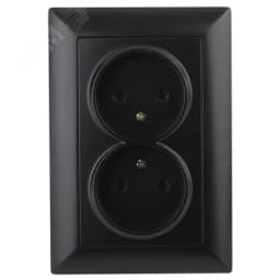 Розетка однофазная скрытого монтажа, в рамку без шторок антрацит 16А 250В IP20 4-204-05 Intro Solo Б0053670 ЭРА