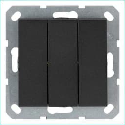 Выключатель 3-кл. 10А IP20 механизм антрацит Jasmart G3031B