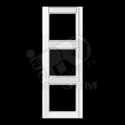 Рамка 3 поста с полем для надписи белая