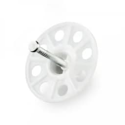 Тарельчатый дюбель гриб с гвоздем для ПМ IN30 белый (100 шт/уп)