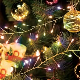 Светодиодная гирлянда Кластер на проволоке Feron CL584 линейная 12м мультиколор c питанием от сети 230V прозрачный шнур 51449