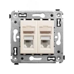 Avanti Розетка RJ-45 в стену, 5e двойная, "Ванильная дымка"