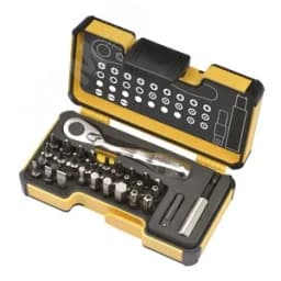 Набор бит SL/PH/PZ/Tx/HEX/TxTR/BH/MS с мини трещоткой в кейсе, 33 шт