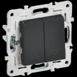SKANDY Выключатель жалюзи 10А SK-V12G графит IEK