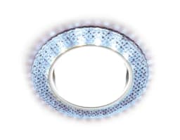 Встраиваемый точечный светильник GX53 с LED подсветкой Ambrella Light G296 CLCLD