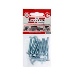 Болт с шестигранной головкой М6х40 DIN 933 класс прочн. 8.8 оцинк. (пакет) (уп.16шт) Tech-Krep/Zitar 102961