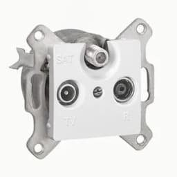 Cariva Розетка телевизионная TV-FM-SAT звезда белая в рамку 773635 Legrand Euro