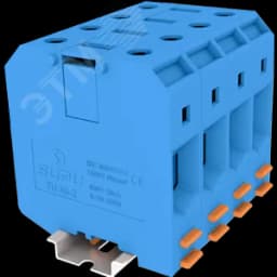 Клемма TU 1-1 винтовая, сечение 50 мм. кв., синяя