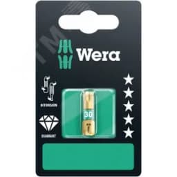 Бита биторсионная 867/1 BDC TORX SB алмазное покрытие хвостовик 1/4 C 6.3 TX 30X25 мм с держателем-еврослот