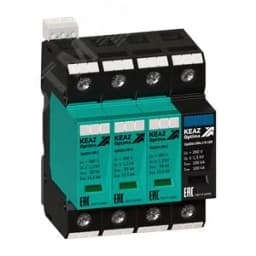 Ограничитель импульсных перенапряжений (УЗИП) 3П+Nu 12,5кА (класс I + II + III) OptiDin OM-I-3+Nu-280/12,5/R КЭАЗ Optima