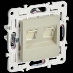 SKANDY Розетка компьютерная двойная RJ45 кат.5E SK-K03B бежевый IEK