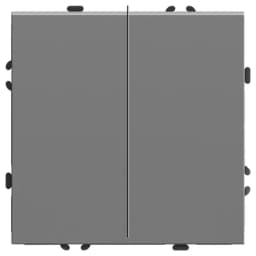 Переключатель 2клавишный механизм STEKKER 250В 10А серия Эмили RSW10510710 платиновосерый soft touch 49947