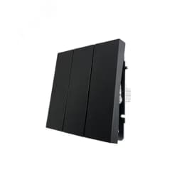 ZIMA Выключатель тройной черный бархат безвинтовой зажим/клемма LEZARD