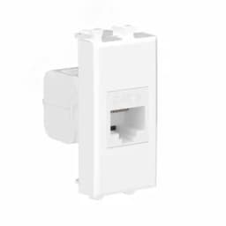 Avanti Розетка компьютерная RJ-45 без шторки модульная кат.6 Белое облако 1 модуль DKC