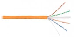 Кабель NIKOLAN U/UTP 4 пары, Кат.6 (Класс E), одножильный, BC (медь), 23AWG,внутренний,LSZH нг(А)-HFLTx,оранжевый,305м