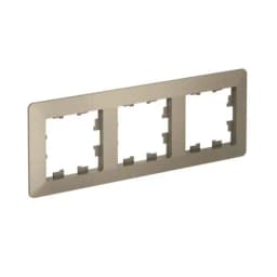 Рамка 3-м AtlasDesign Air шампань/дым. черн. SE ATN220503