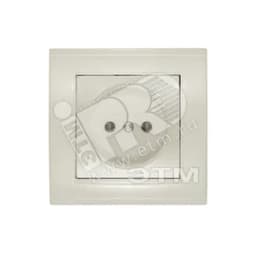 Розетка Бриллиант без заземления слоновая кость