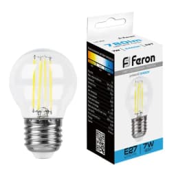 Лампа светодиодная Feron LB52 Шарик E27 7W 6400K 38222