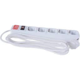 Удлинитель с сетевым фильтром 5х3м 10А IP21 ПВС 3х0.75 бел. Союз 1325
