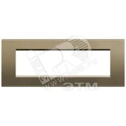 LivingLight Рамка прямоугольная 7 постов Коричневый шелк