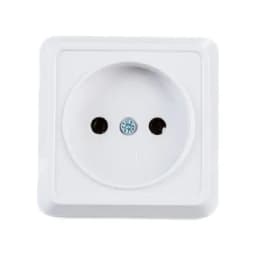 Розетка накладная одинарная без з/к белая