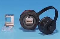 Промышленный модуль Keystone Jack RJ-45 (8P8C) Hyperline KJ-IE-8P8C-C6-180-SH-F-BK